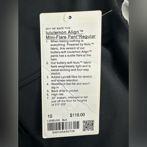 LuluLemon Align™ High-Rise Mini-Flare Pant Regular in Black - Picture 8 of 8